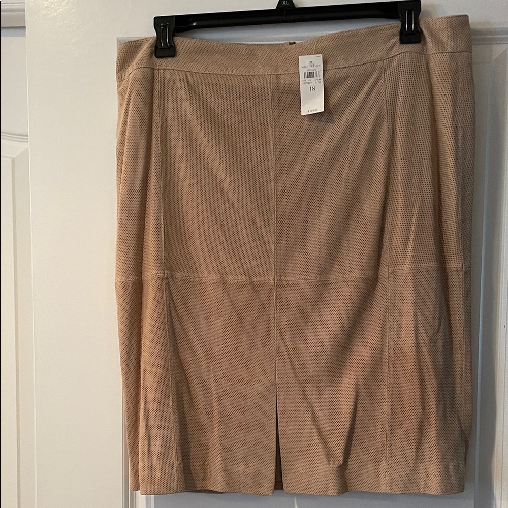 Ann Taylor Beige Midi Skirt